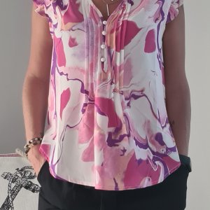 blouse rose motif